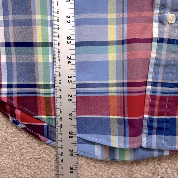 Ralph Lauren Slim Fit Stretch Oxford Multicolor Plaid Shirt - Picture 7 of 7